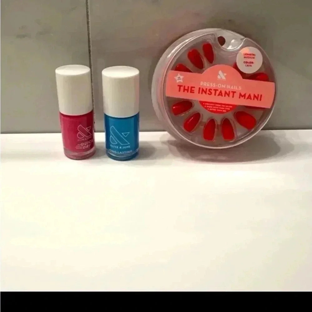 Olive and June nail polishes and press ons